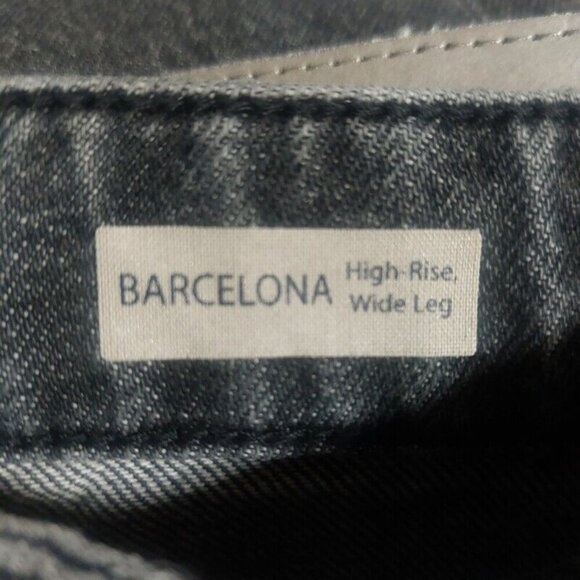 Mavi BARCELONA High Rise Wide Leg Denim Jeans Womens 27 X 32 Pants Black Sample - Picture 3 of 10
